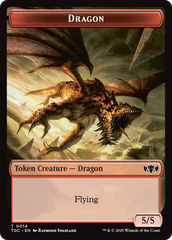 Copy // Dragon (0014) Double-Sided Token [Tarkir: Dragonstorm Commander Tokens] | L.A. Mood Comics and Games