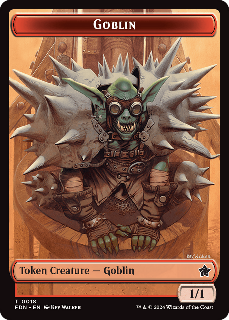 Goblin // Treasure Double-Sided Token [Foundations Tokens] | L.A. Mood Comics and Games