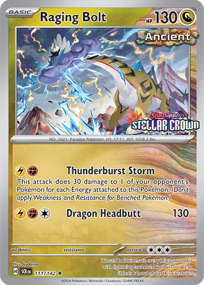 Raging Bolt (111/142) (Cosmo Holo - Best Buy Exclusive) [Miscellaneous Cards] | L.A. Mood Comics and Games