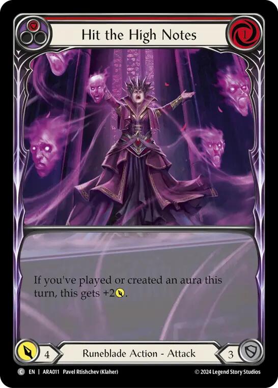 Hit the High Notes (Red) [ARA011] (Rosetta Aurora Blitz Deck) | L.A. Mood Comics and Games