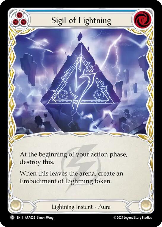 Sigil of Lightning [ARA026] (Rosetta Aurora Blitz Deck) | L.A. Mood Comics and Games