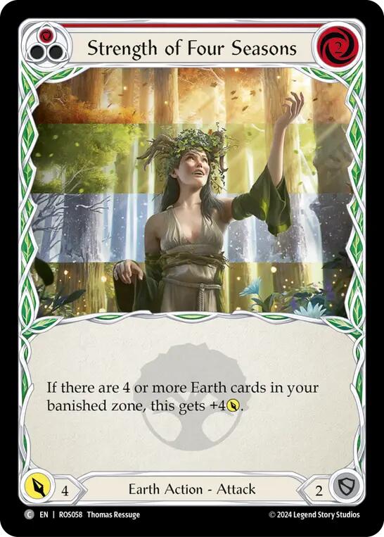 Strength of Four Seasons (Red) [ROS058] (Rosetta)  Rainbow Foil | L.A. Mood Comics and Games