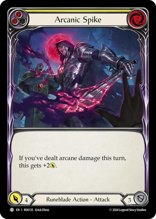 Arcanic Spike (Yellow) [ROS135] (Rosetta)  Rainbow Foil | L.A. Mood Comics and Games