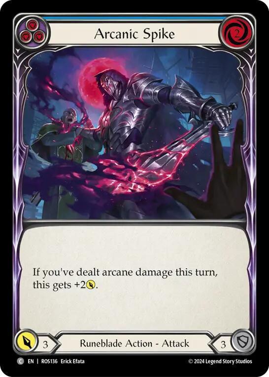 Arcanic Spike (Blue) [ROS136] (Rosetta)  Rainbow Foil | L.A. Mood Comics and Games