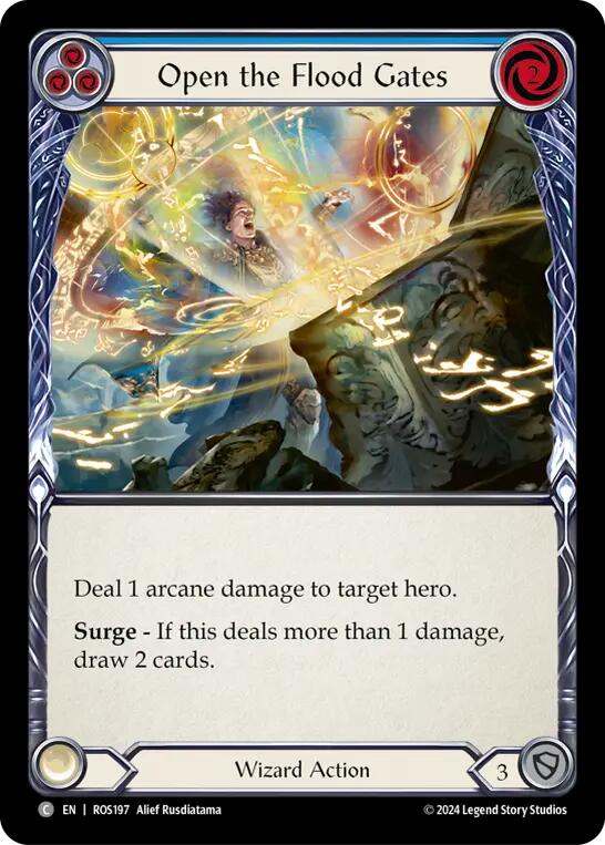 Open the Flood Gates (Blue) [ROS197] (Rosetta)  Rainbow Foil | L.A. Mood Comics and Games