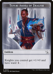 Treasure (20) // Teferi Akosa of Zhalfir Emblem Double-Sided Token [March of the Machine Tokens] | L.A. Mood Comics and Games