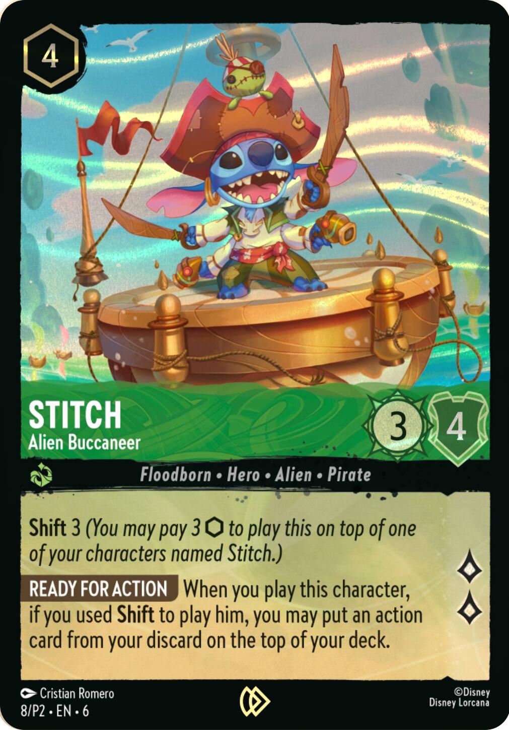 Stitch - Alien Buccaneer (Stitch Collector's Gift Set Promo) (8) [Promo Cards] | L.A. Mood Comics and Games