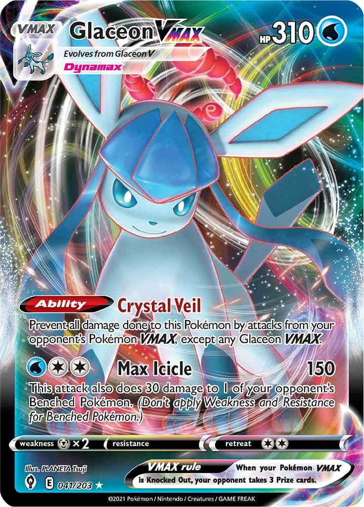 Glaceon VMAX (041/203) [Sword & Shield: Evolving Skies] | L.A. Mood Comics and Games