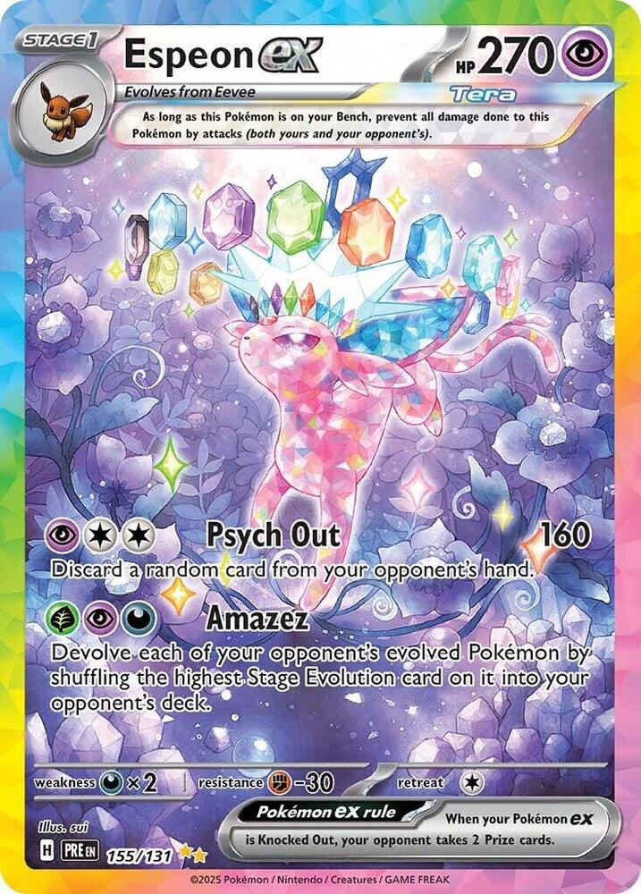 Espeon ex (155/131) [Scarlet & Violet: Prismatic Evolutions] | L.A. Mood Comics and Games