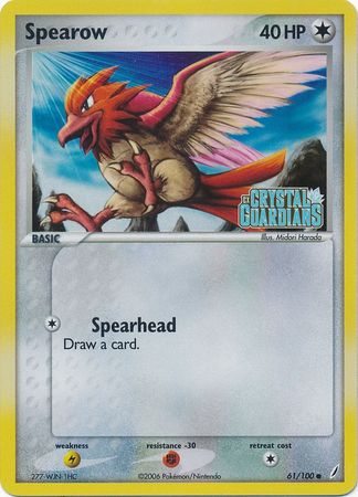 Spearow (61/100) (Stamped) [EX: Crystal Guardians] | L.A. Mood Comics and Games