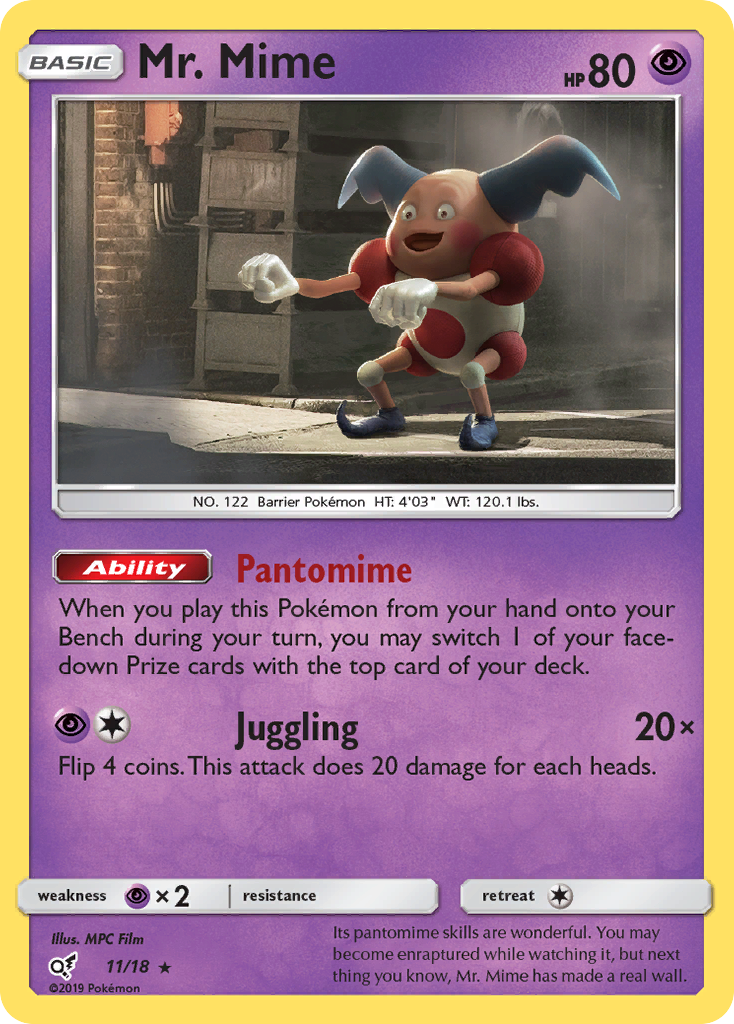 Mr. Mime (11/18) [Sun & Moon: Detective Pikachu] | L.A. Mood Comics and Games