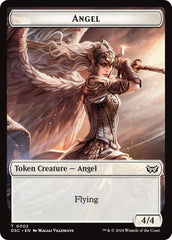 Angel // Glimmer Double-Sided Token [Duskmourn: House of Horror Commander Tokens] | L.A. Mood Comics and Games