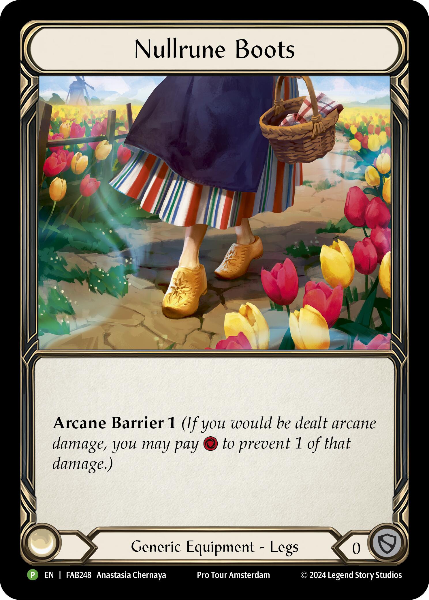 Nullrune Boots (Cold Foil) [FAB248] (Promo)  Rainbow Foil | L.A. Mood Comics and Games