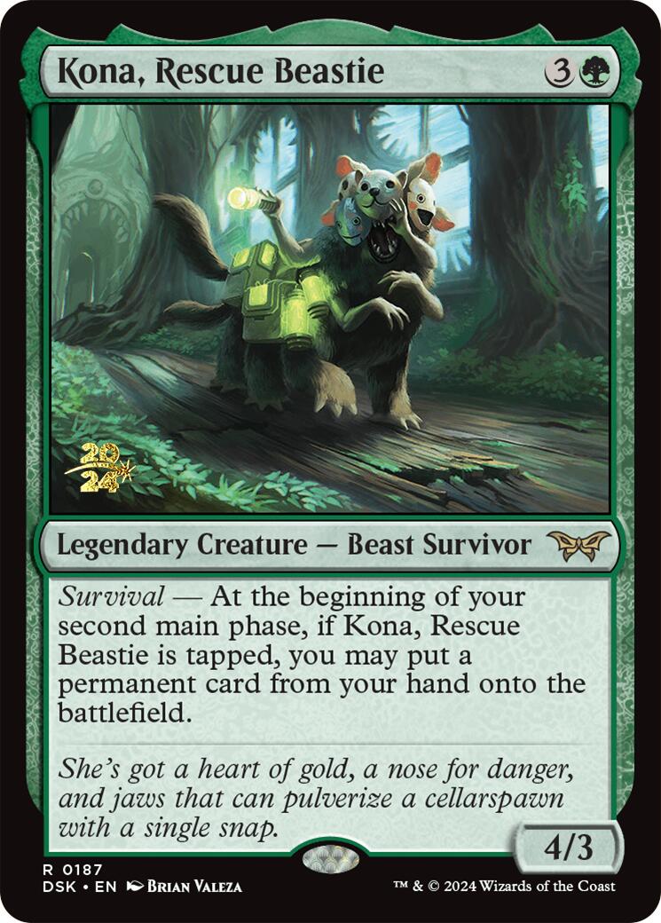 Kona, Rescue Beastie (0187) [Duskmourn: House of Horror Prerelease Promos] | L.A. Mood Comics and Games