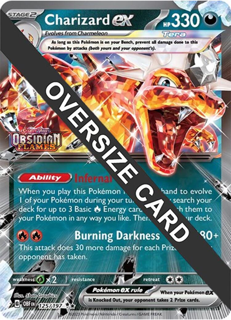 Charizard ex (125/197 - Jumbo Card) [Scarlet & Violet: Obsidian Flames] | L.A. Mood Comics and Games