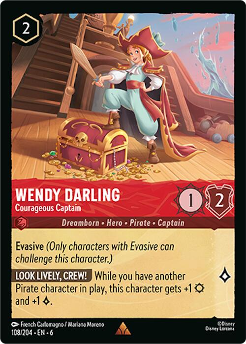 Wendy Darling - Courageous Captain (108/204) [Azurite Sea] | L.A. Mood Comics and Games