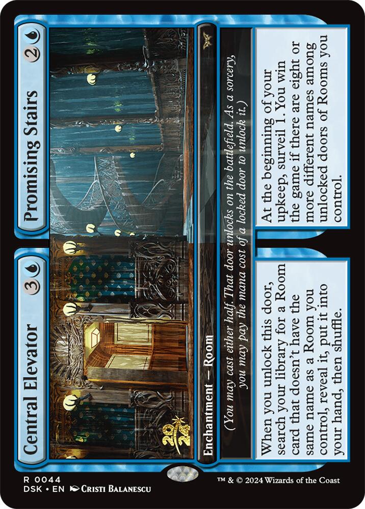 Central Elevator // Promising Stairs [Duskmourn: House of Horror Prerelease Promos] | L.A. Mood Comics and Games