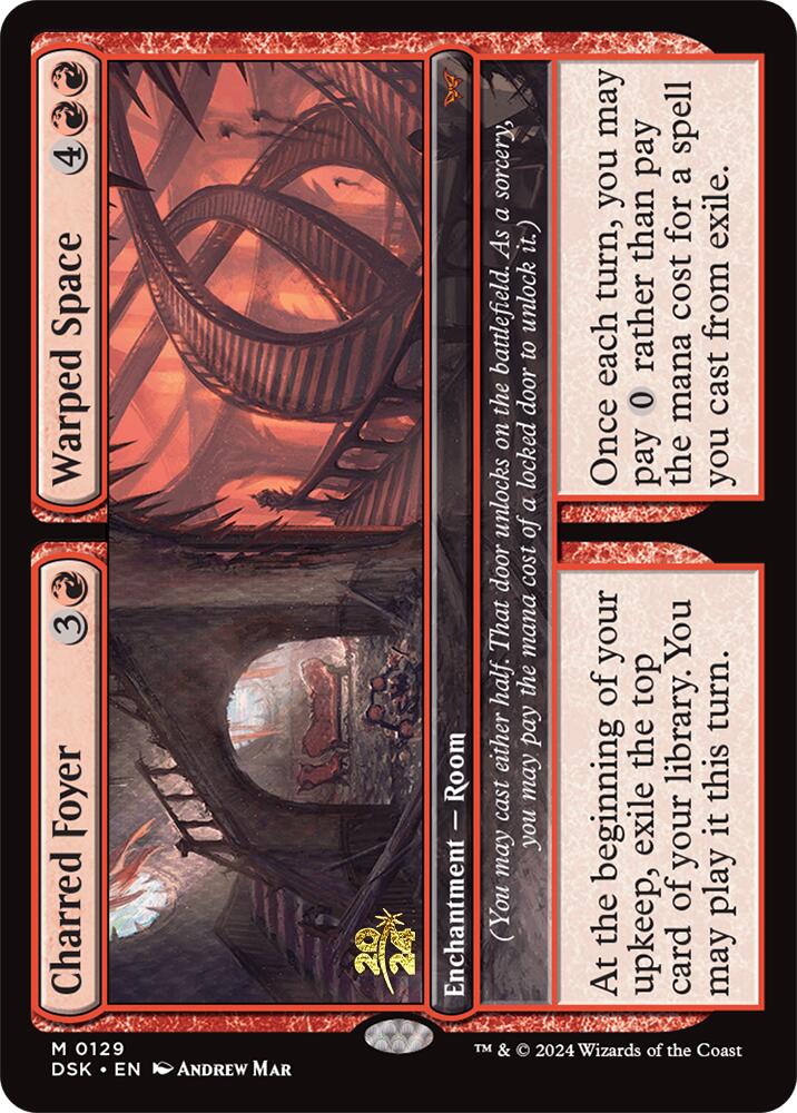 Charred Foyer // Warped Space [Duskmourn: House of Horror Prerelease Promos] | L.A. Mood Comics and Games