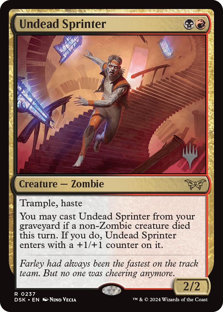 Undead Sprinter (Promo Pack) [Duskmourn: House of Horror Promos] | L.A. Mood Comics and Games