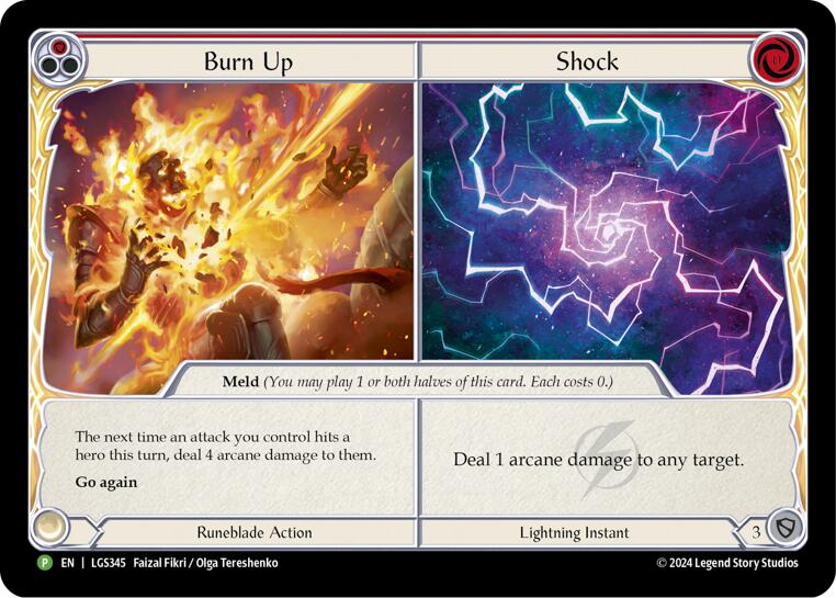 Burn Up // Shock - LGS345 [LGS345] (Promo)  Cold Foil | L.A. Mood Comics and Games