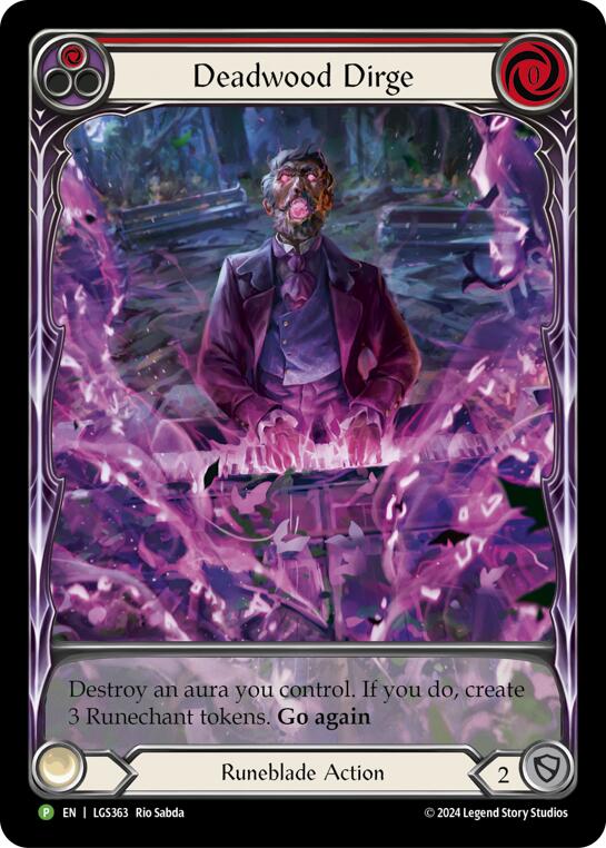 Deadwood Dirge (Red) (Extended Art) - LGS363 [LGS363] (Promo)  Rainbow Foil | L.A. Mood Comics and Games