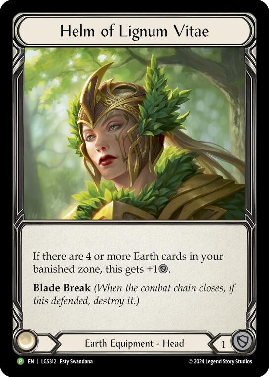 Helm of Lignum Vitae [LGS312] (Promo)  Rainbow Foil | L.A. Mood Comics and Games