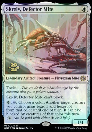Skrelv, Defector Mite [Phyrexia: All Will Be One Prerelease Promos] | L.A. Mood Comics and Games