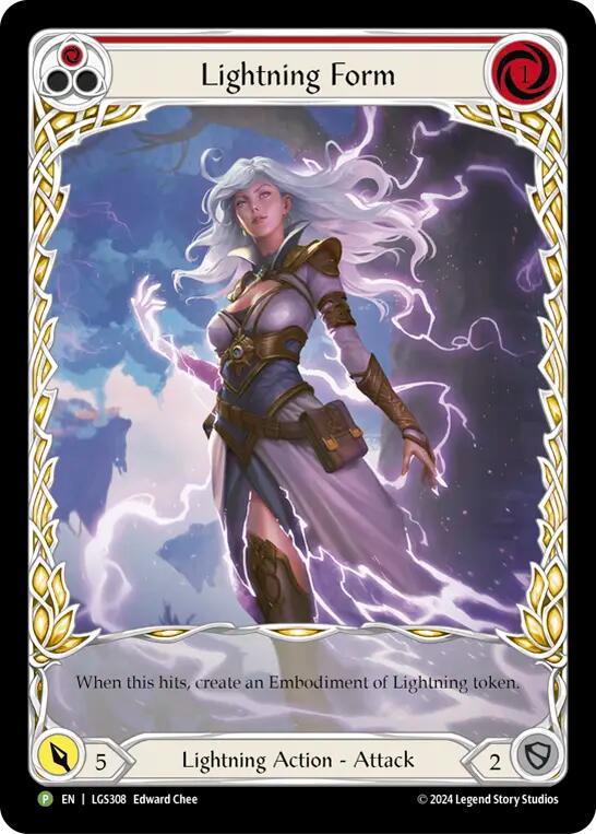 Lightning Form (Red) [LGS308] (Promo)  Rainbow Foil | L.A. Mood Comics and Games