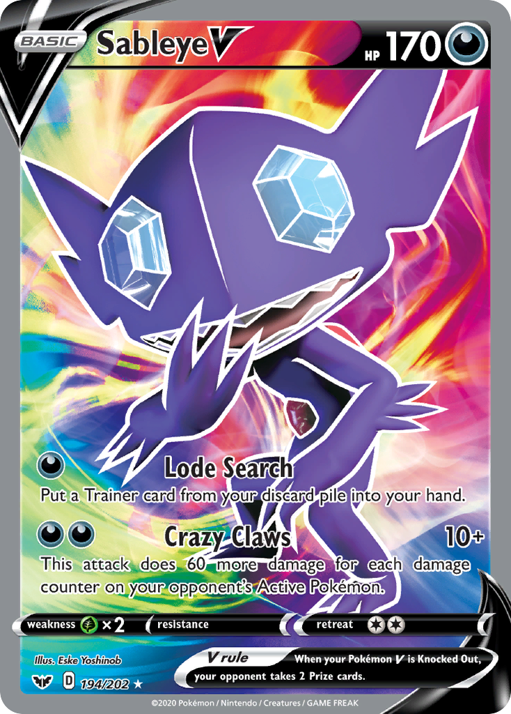 Sableye V (194/202) [Sword & Shield: Base Set] | L.A. Mood Comics and Games