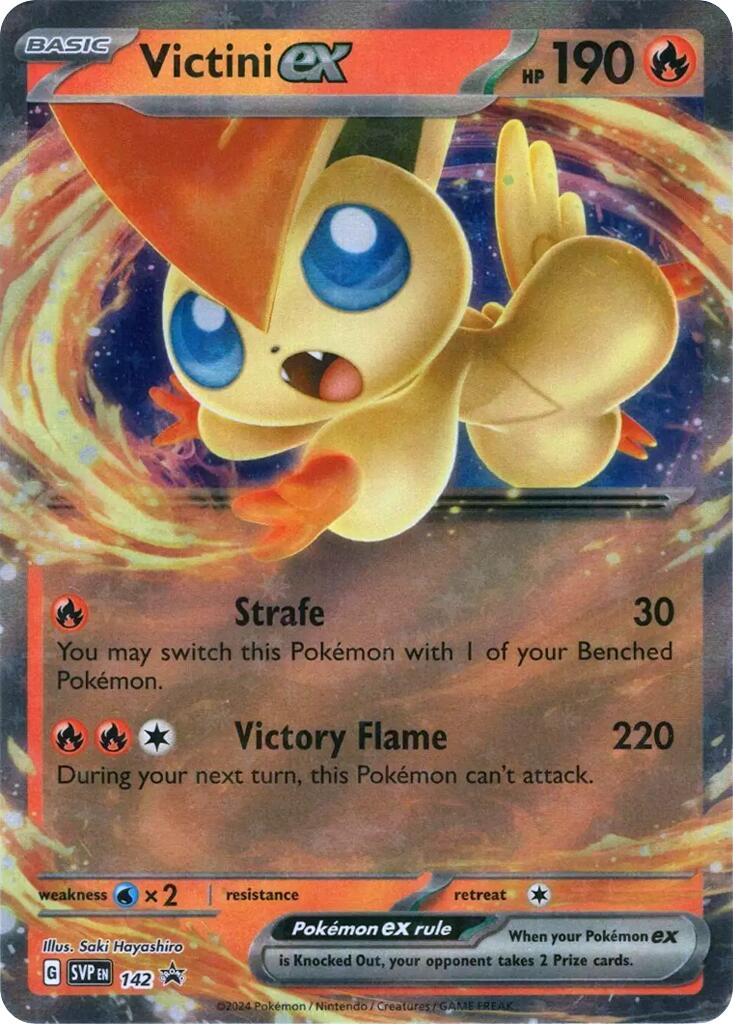 Victini ex (SVP142) [Scarlet & Violet: Black Star Promos] | L.A. Mood Comics and Games