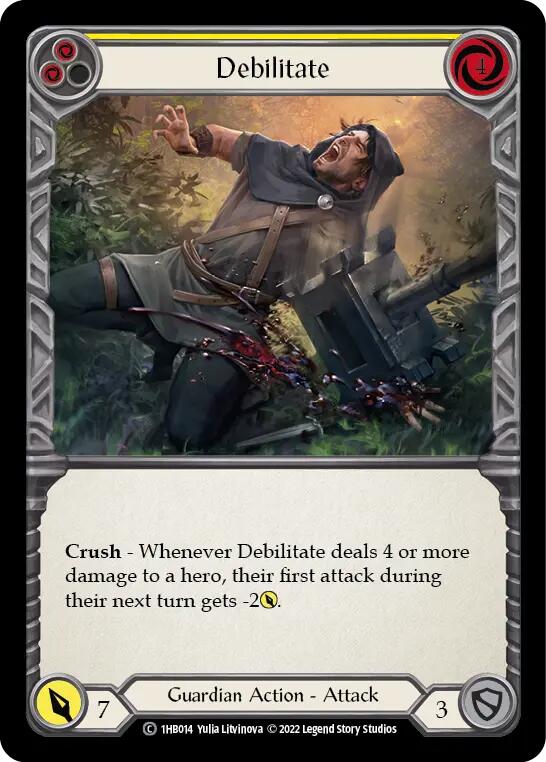 Debilitate (Yellow) [1HB014] (History Pack 1 Bravo Blitz Deck) | L.A. Mood Comics and Games