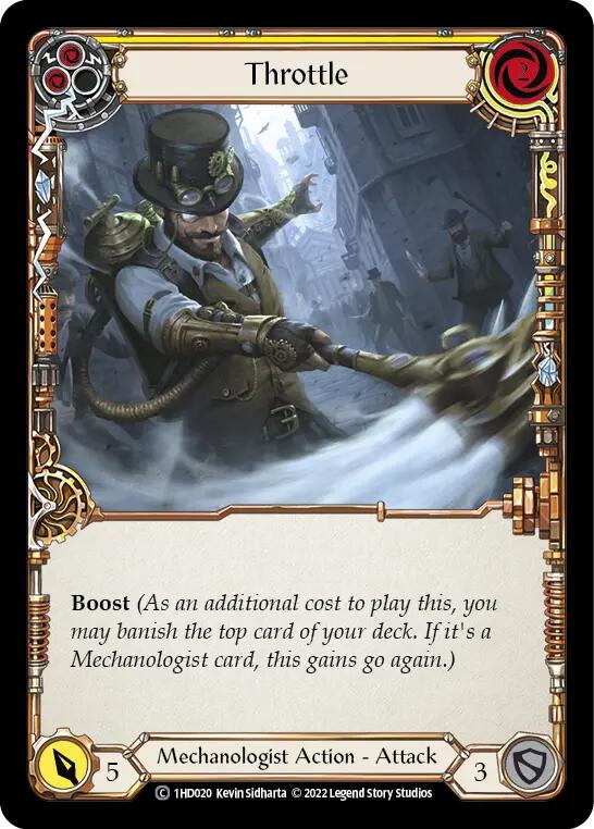 Throttle (Yellow) [1HD020] (History Pack 1 Dash Blitz Deck) | L.A. Mood Comics and Games