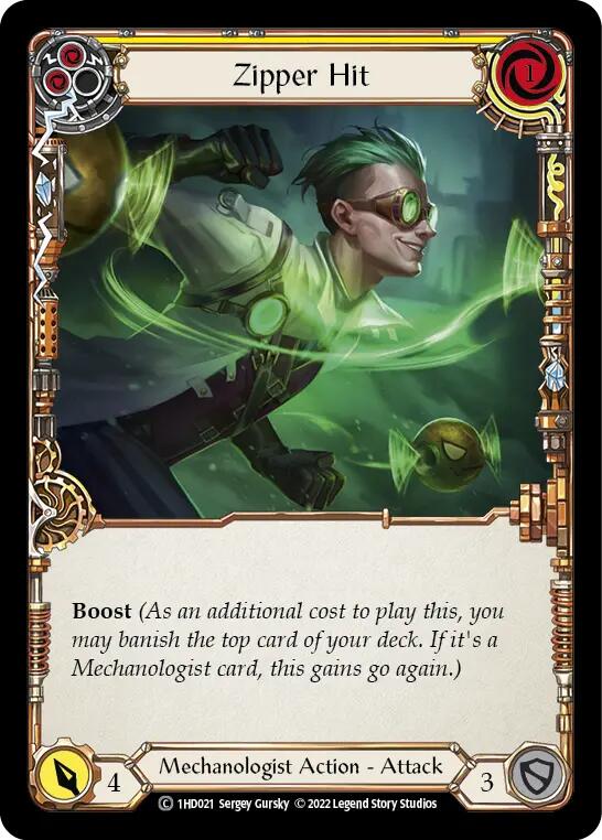 Zipper Hit (Yellow) [1HD021] (History Pack 1 Dash Blitz Deck) | L.A. Mood Comics and Games