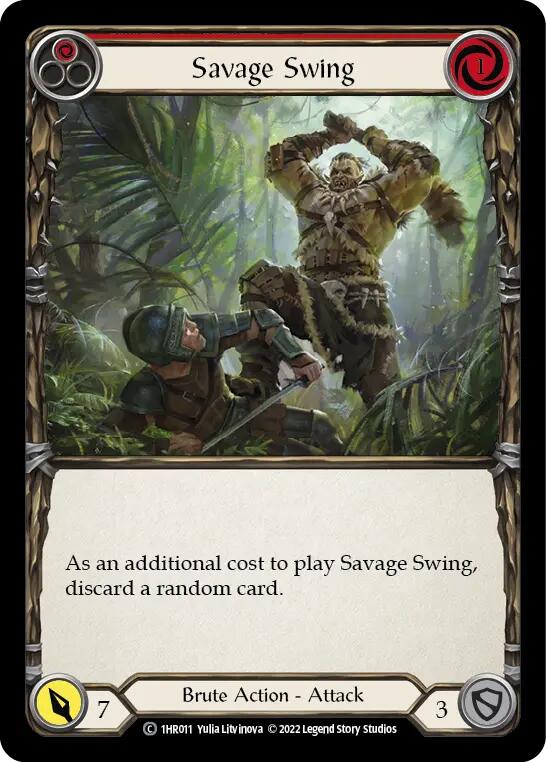 Savage Swing (Red) [1HR011] (Historic Pack 1 Blitz Deck Rhinar) | L.A. Mood Comics and Games