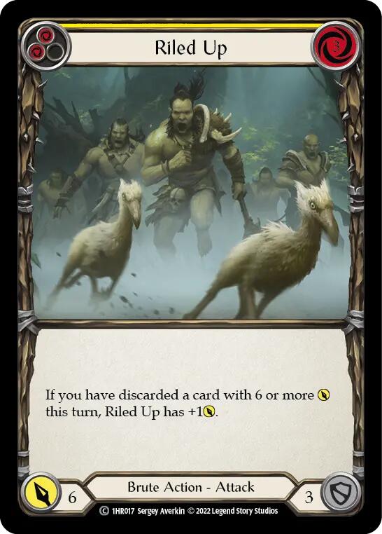 Riled Up (Yellow) [1HR017] (Historic Pack 1 Blitz Deck Rhinar) | L.A. Mood Comics and Games
