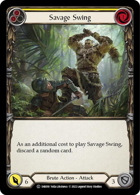 Savage Swing (Yellow) [1HR018] (Historic Pack 1 Blitz Deck Rhinar) | L.A. Mood Comics and Games