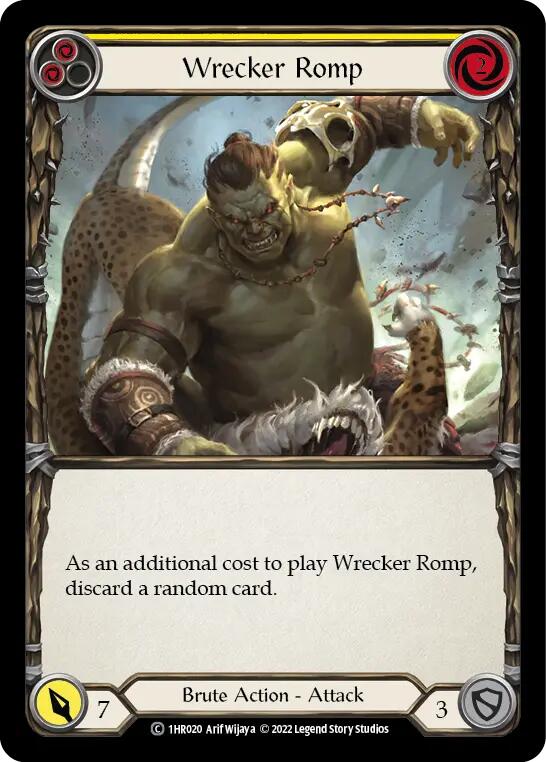 Wrecker Romp (Yellow) [1HR020] (Historic Pack 1 Blitz Deck Rhinar) | L.A. Mood Comics and Games