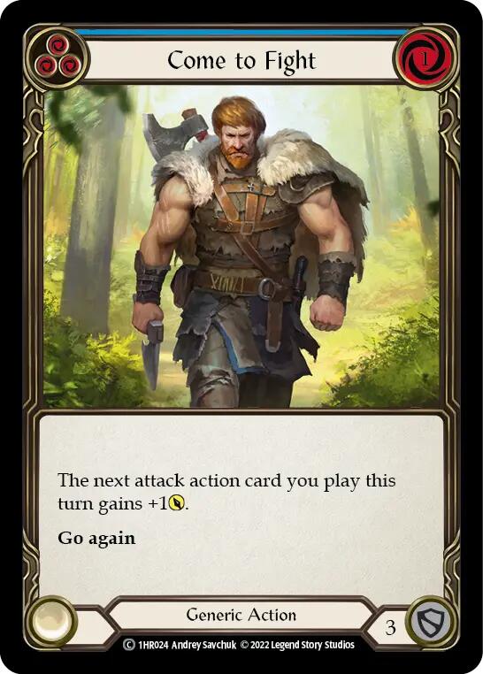 Come to Fight (Blue) [1HR024] (Historic Pack 1 Blitz Deck Rhinar) | L.A. Mood Comics and Games