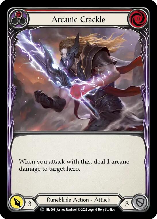 Arcanic Crackle (Red) [1HV008] (Historic Pack 1 Blitz Deck Viserai) | L.A. Mood Comics and Games