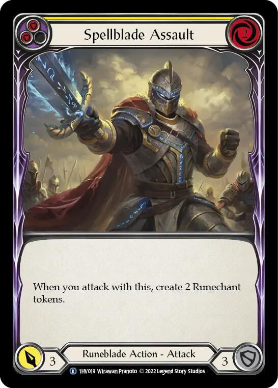 Spellblade Assault (Yellow) [1HV019] (Historic Pack 1 Blitz Deck Viserai) | L.A. Mood Comics and Games