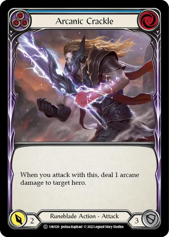 Arcanic Crackle (Blue) [1HV020] (Historic Pack 1 Blitz Deck Viserai) | L.A. Mood Comics and Games