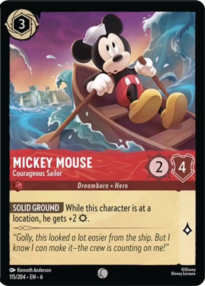 Mickey Mouse - Courageous Sailor (115/204) [Azurite Sea] | L.A. Mood Comics and Games