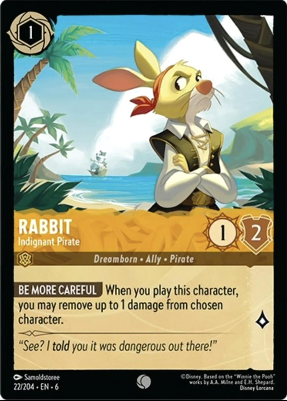 Rabbit - Indignant Pirate (22/204) [Azurite Sea] | L.A. Mood Comics and Games