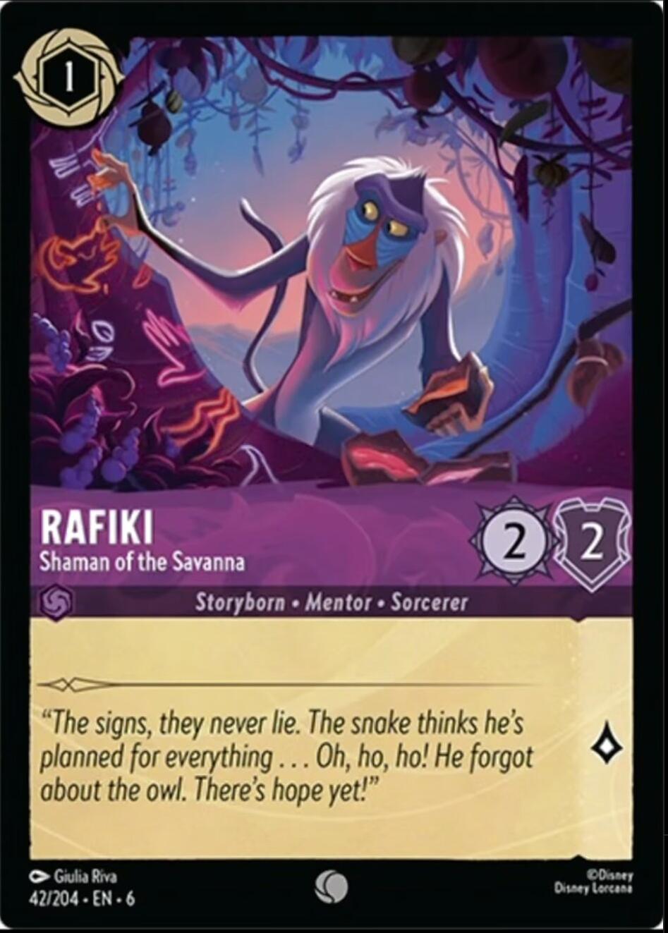 Rafiki - Shaman of the Savanna (42/204) [Azurite Sea] | L.A. Mood Comics and Games