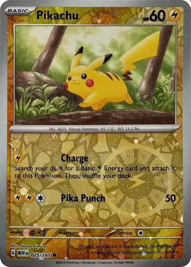 Pikachu (025/165) (Cosmos Holo) (Costco Exclusive) [Miscellaneous Cards] | L.A. Mood Comics and Games