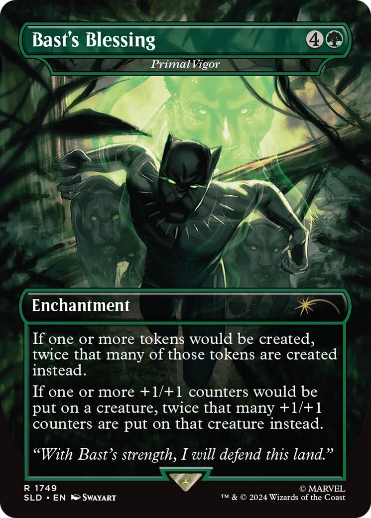 Bast's Blessing - Primal Vigor (Rainbow Foil) [Secret Lair Drop Series] | L.A. Mood Comics and Games