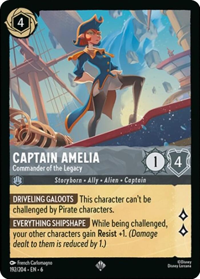 Captain Amelia - Commander of the Legacy (192/204) [Azurite Sea] | L.A. Mood Comics and Games