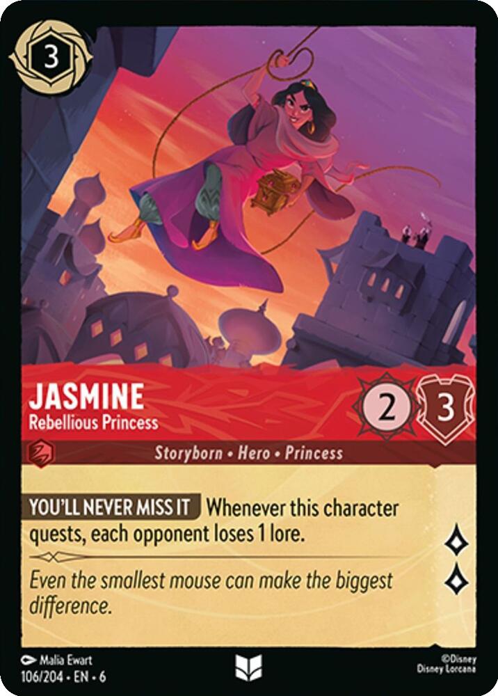 Jasmine - Rebellious Princess (106/204) [Azurite Sea] | L.A. Mood Comics and Games