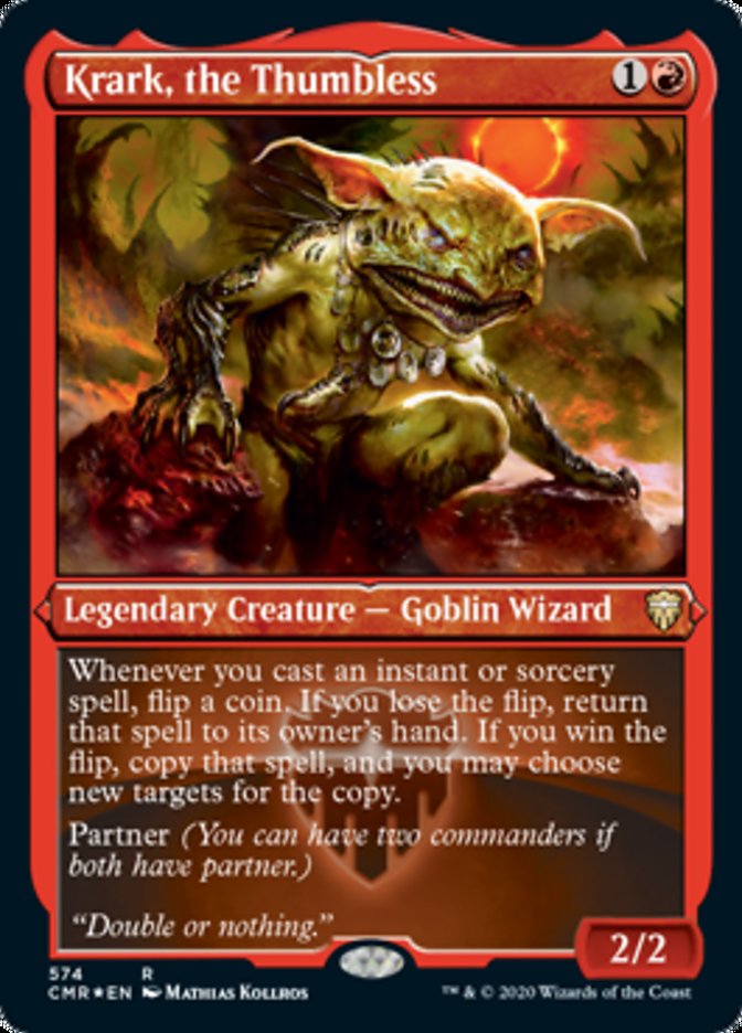 Krark, the Thumbless (Etched) [Commander Legends] | L.A. Mood Comics and Games