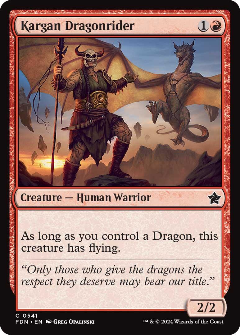 Kargan Dragonrider [Foundations] | L.A. Mood Comics and Games